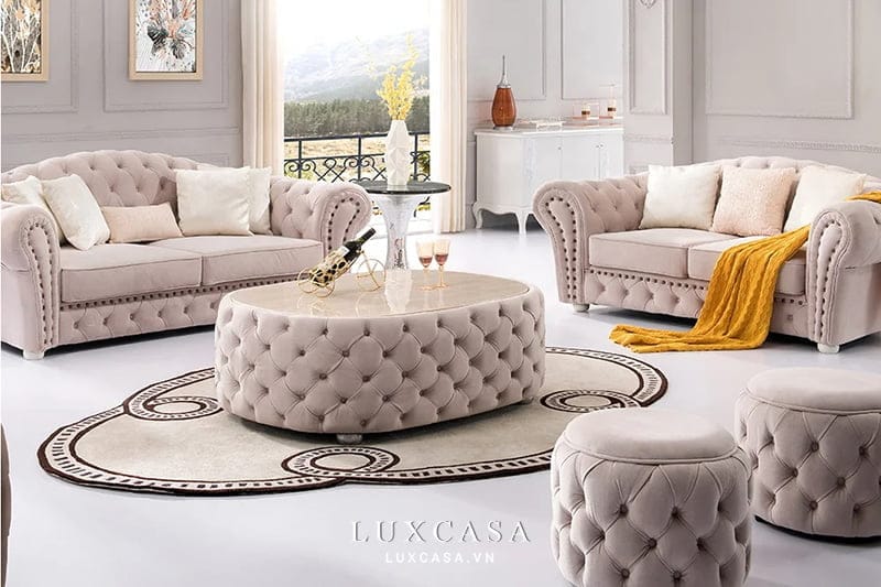 bộ ghế sofa tân cổ điển STC214