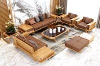 Bộ sofa gỗ sồi SG04