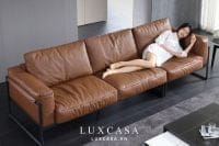 Ghế sofa da bò thật cao cấp SD609