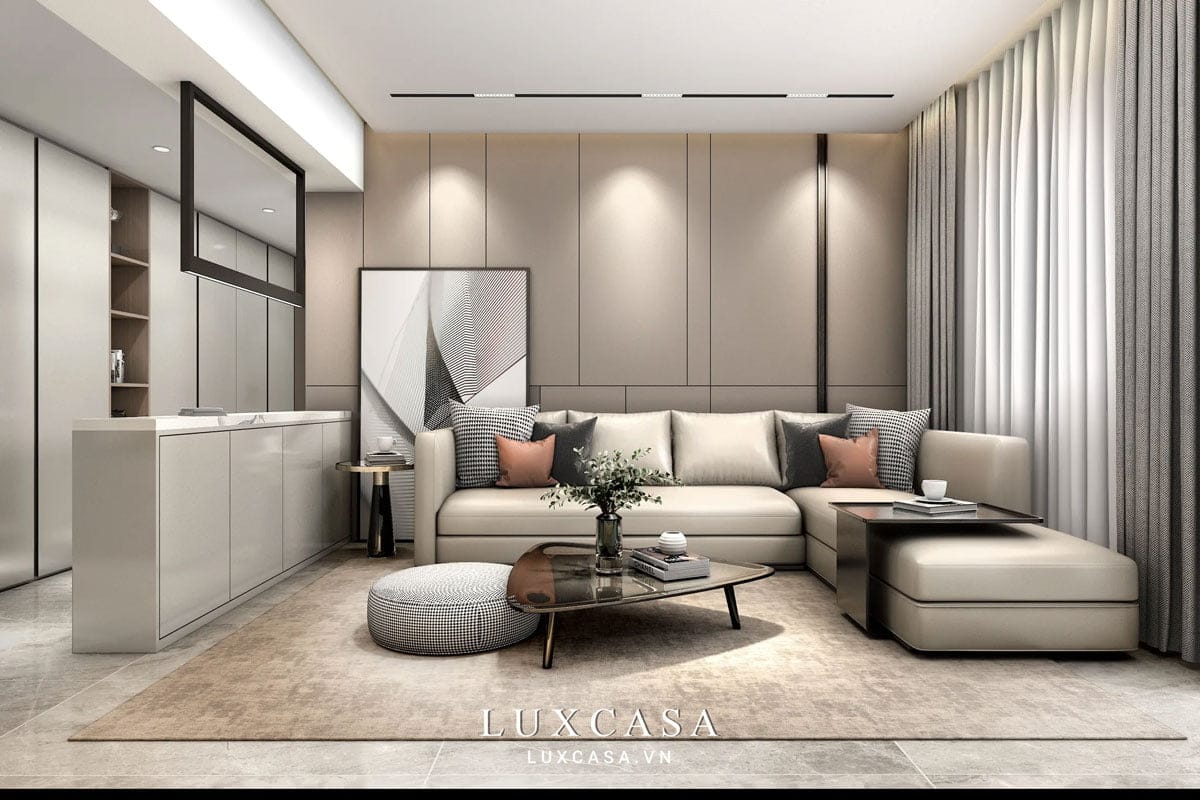 Thiết kế phòng khách chung cư 70m2